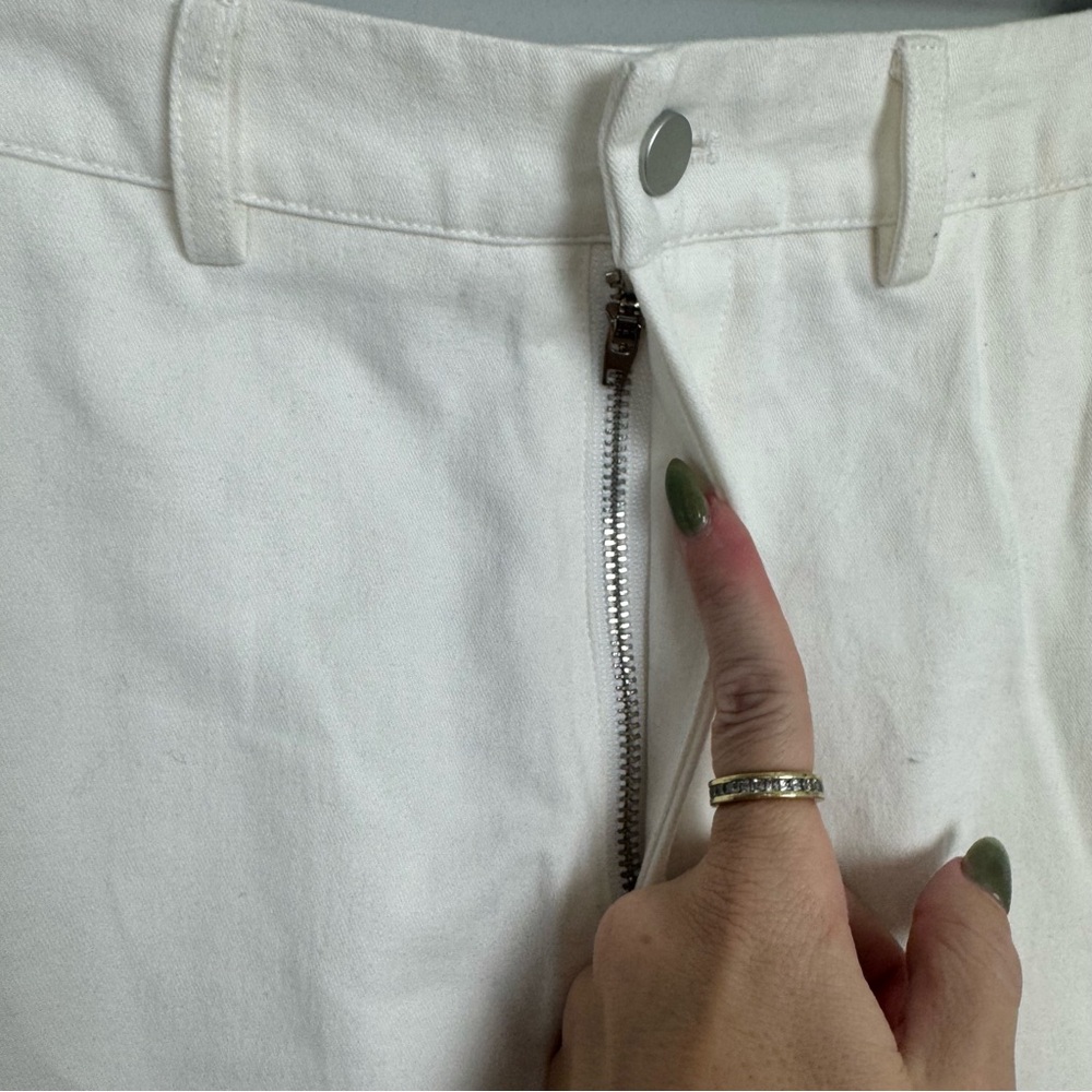 COMMENSE | NEW White Maxi Skirt with Back Slit Women’s Size Large - Picture 8 of 13